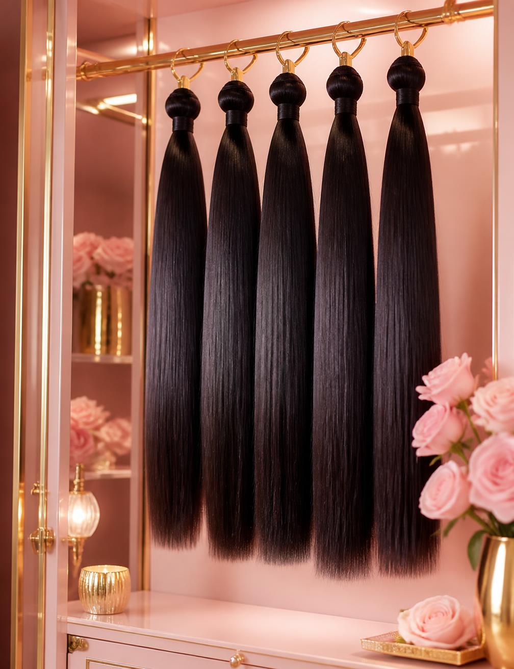 Bundles hanging in the Niyara wardrobe